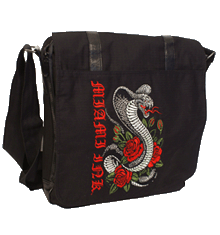 MIAMI INK - BLACK SNAKE BAG